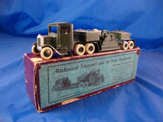 Britains Set No 1757 Mechanical Transport and Air Force Equipment with Barrage Balloon - Aquitania Collectables