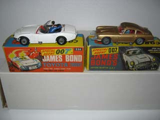 Corgi Toys 336 James Bond Toyota 2000 GT and Corgi Toys 261 James Bond Aston Martin