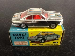 Corgi Toys 315 Simca 1000 Competition Model