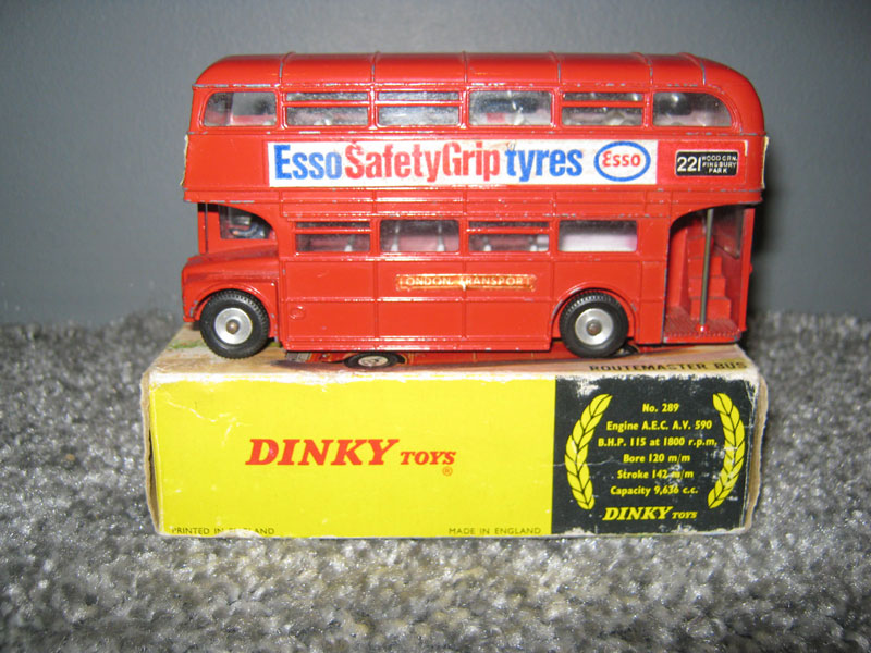 Dinky Toys 289 Routemaster Bus Esso Safety Grip Tyres White Label