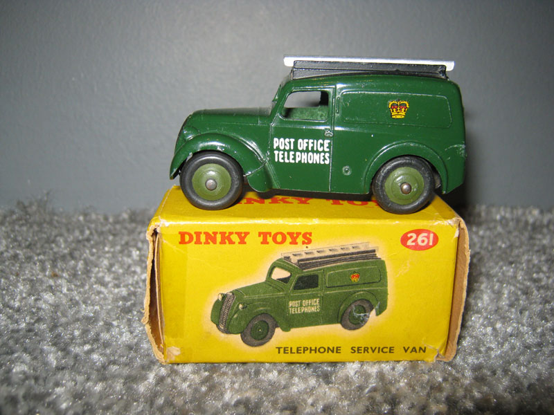 Dinky Toys 261 Telephone Service Van Olive Green Post Office Telephones