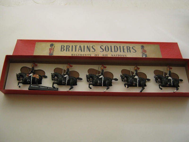 Britains Royal Horse Guards 1935 Repainted including one converted officer - Aquitania Collectables