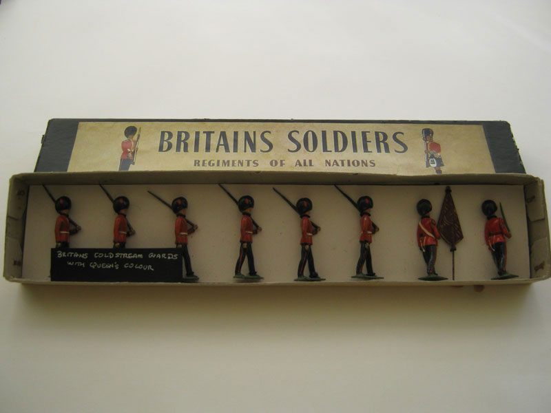 Britains Coldstream Guards with Queens Colour (Repainted) 1897-1965 - Aquitania Collectables
