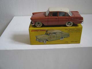 French Dinky 554 Opel Rekord Coral Pink Body, Ivory Roof