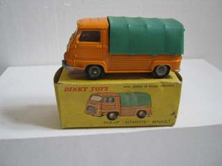 French Dinky 563 Renault Estafette Pick-up Orange Body, Green Canopy