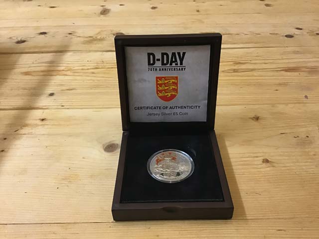 D-Day 70th Anniversary Jersey Silver £5 Coin Limited Edition at Aquitania Collectables