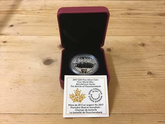 Royal Canadian Mint 2017 $20 Fine Silver Coin First World War Battlefront Series The Battle of Passchendaele at Aquitania Collectables