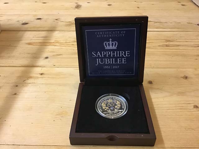 Sapphire Jubilee 1952-2017 Silver Five Pound Proof Coin Limited Edition at Aquitania Collectables