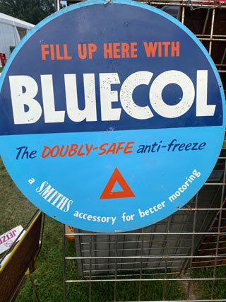 Fill up here with Bluecol Sign - Aquitania Collectables