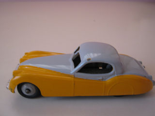 Dinky Toys 157 Jaguar XK120 Yellow Body Light Grey Upper Body